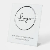 Aangepaste zakelijke Logo voor bedrijven Reclamebord Met Voetstuk (Voorkant)