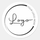 Aangepaste zakelijke Logo voor bedrijven Ronde Sticker (Voorkant)
