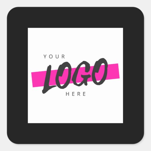 Aangepaste zakelijke Logo voor bedrijven Vierkante Sticker (Voorkant)