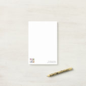 Aangepaste zakelijke Logo voor grote Post-it® note (Op bureau)
