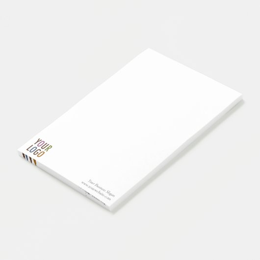 Aangepaste zakelijke Logo voor grote Post-it® note (Schuin)