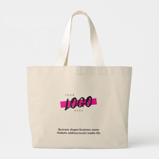 Aangepaste zakelijke Logo voor SMS Business Promot Grote Tote Bag (Achterkant)