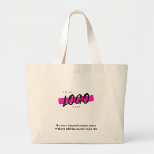 Aangepaste zakelijke Logo voor SMS Business Promot Grote Tote Bag