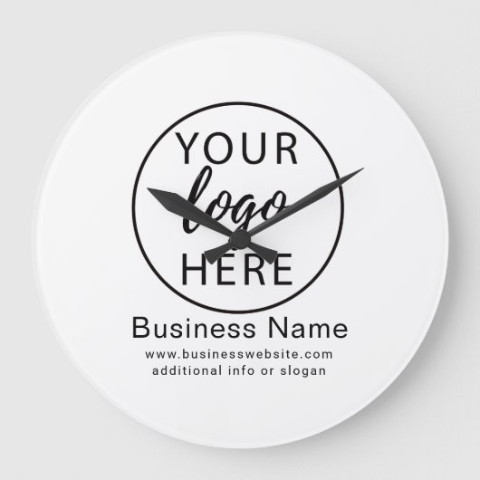 Aangepaste zakelijke Logo wandklok (Voorkant)