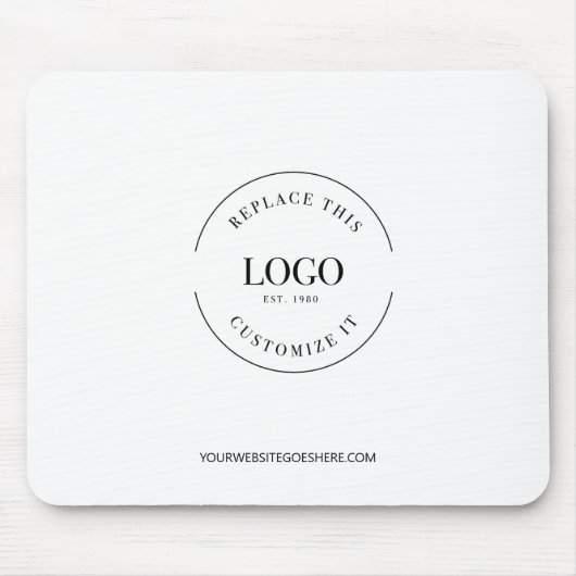 Aangepaste zakelijke logo website eenvoudig muismat (Voorkant)