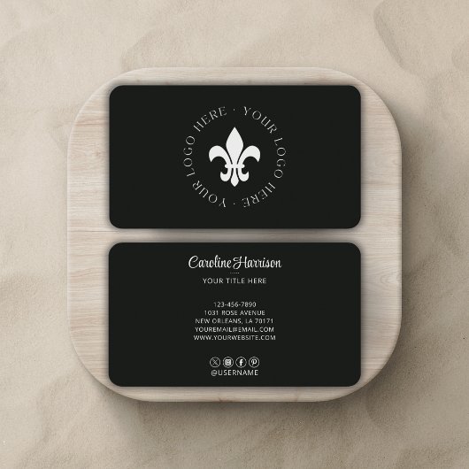 Aangepaste zakelijke Logo-website Social Media Visitekaartje