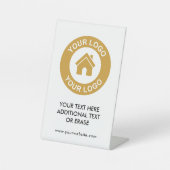 Aangepaste zakelijke Logo Website voetafdruk Reclamebord Met Voetstuk (Voorkant)