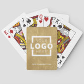 Aangepaste zakelijke Logo - White Gold Pokerkaarten (Achterkant)