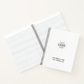 Aangepaste zakelijke Logo White Notitieboek (Binnen)