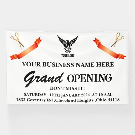 Aangepaste zakelijke Logo Winkel groothandel opene Spandoek (Horizontaal)