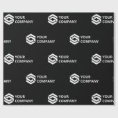 Aangepaste zakelijke Logo - zwart Cadeaupapier (Vlak)