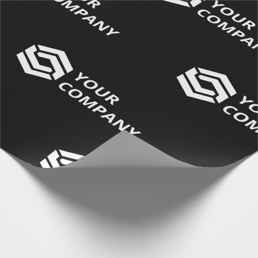 Aangepaste zakelijke Logo - zwart Cadeaupapier (Hoek)