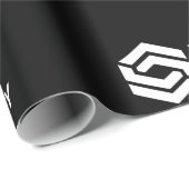 Aangepaste zakelijke Logo - zwart Cadeaupapier (Rol Hoek)