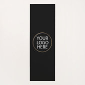 Aangepaste zakelijke Logo | Zwart voor en achter Yogamat (Achterkant)