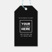 Aangepaste zakelijke Logo zwart-wit Cadeaulabel (Voorkant)