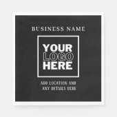 Aangepaste zakelijke Logo zwart-wit Servet (Voorkant)