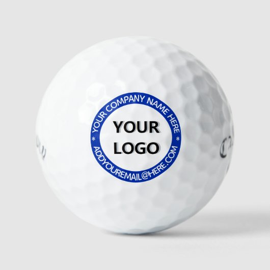 Aangepaste zakelijke logotekst golfballen uw kleur (Voorkant)