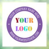 Aangepaste zakelijke logotekst promotionele venste raamsticker (Vel 3)