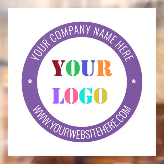 Aangepaste zakelijke logotekst promotionele venste raamsticker (Vel 2)
