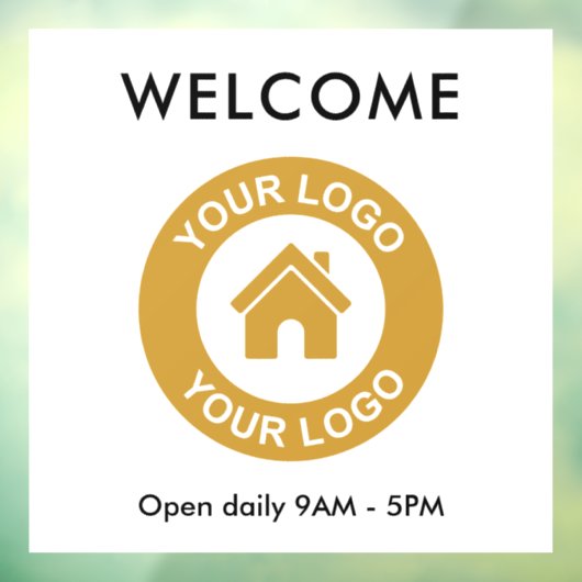 Aangepaste zakelijke logotekst raamsticker (Vel 3)