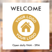 Aangepaste zakelijke logotekst raamsticker (Vel 2)