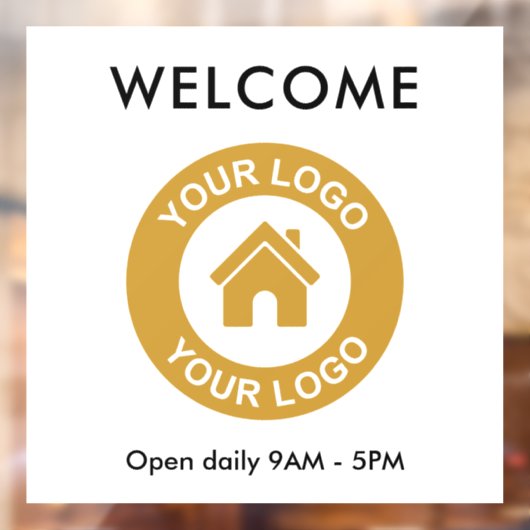 Aangepaste zakelijke logotekst raamsticker (Vel 2)