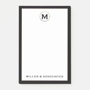 Aangepaste zakelijke Luxe Initiaal Logo Post-it® Notes