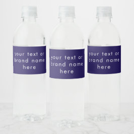 Aangepaste zakelijke merktekst professioneel donke waterfles etiket