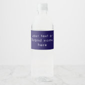 Aangepaste zakelijke merktekst professioneel donke waterfles etiket (Voorkant)