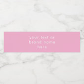 Aangepaste Zakelijke Merktekst Professioneel Roze Waterfles Etiket (Enkel label)