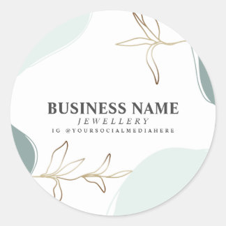 Aangepaste zakelijke Mint & Moss productverpakking Ronde Sticker