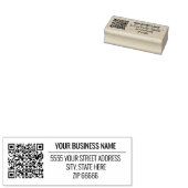 Aangepaste Zakelijke Naam Adres QR Code Rubber Ste Rubberstempel (Gestempeld)