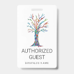 Aangepaste zakelijke naam gemachtigd gastbadge badge