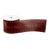 Aangepaste Zakelijke Naam Marron Satijnen Decorati Lint (Spoel)