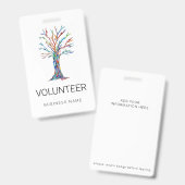 Aangepaste Zakelijke Naam Volunteer Badge (Voor- en achterkant)