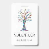 Aangepaste Zakelijke Naam Volunteer Badge (Voorzijde)