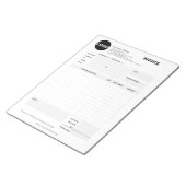 Aangepaste zakelijke offerte en factuurformulier notitieblok (Schuin)