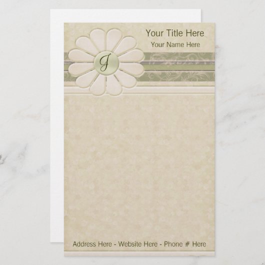 Aangepaste zakelijke / persoonlijke briefpapier (Voorkant / Achterkant)