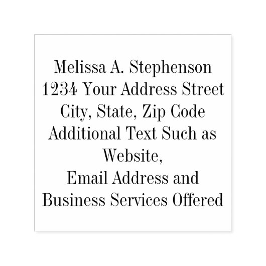 Aangepaste zakelijke persoonlijke stempel 7 regels (Design)