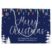Aangepaste Zakelijke Prettig Kerstfeest Feestelijk Groot Cadeauzakje (Achterkant)