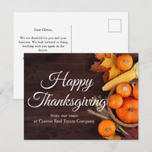 Aangepaste Zakelijke Prettige Thanksgiving Pompoen Feestdagenkaart
