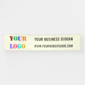 Aangepaste zakelijke promotie voor Logo Spandoek (Horizontaal)