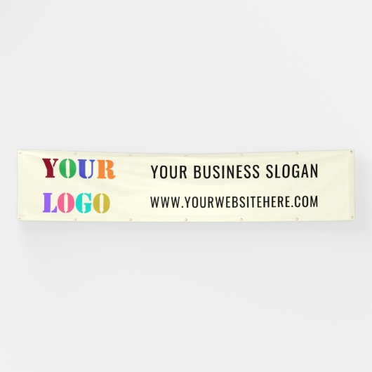 Aangepaste zakelijke promotie voor Logo Spandoek (Horizontaal)
