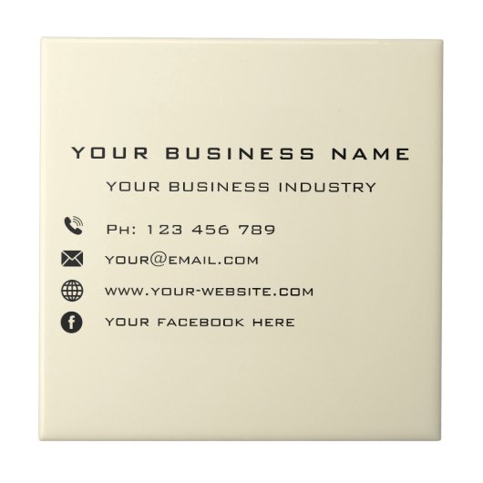 Aangepaste Zakelijke Promotionele Keramische Tegel Tegeltje (Voorkant)