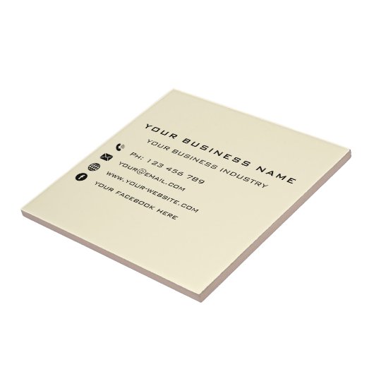 Aangepaste Zakelijke Promotionele Keramische Tegel Tegeltje (Zijkant)