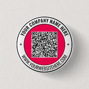 Aangepaste zakelijke promotionele QR-code knop voo Ronde Button 3,2 Cm