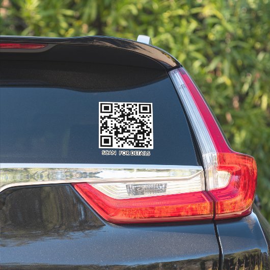 Aangepaste zakelijke promotionele QR-code Sticker (Auto Zijkant)