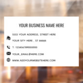 Aangepaste zakelijke promotionele raamfolie sjablo raamsticker (Vel 2)