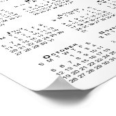 Aangepaste zakelijke QR-code 2025 Kalender Poster (Hoek)