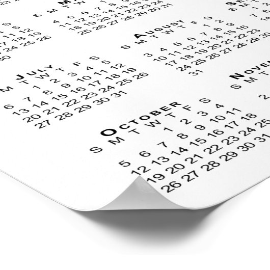 Aangepaste zakelijke QR-code 2025 Kalender Poster (Hoek)